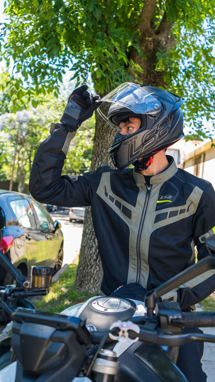 Casco LS2 806 Fusion Stingular Negro / Gris / Mate